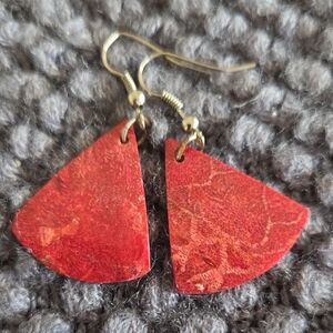 Elegant Red Dangle Earrings